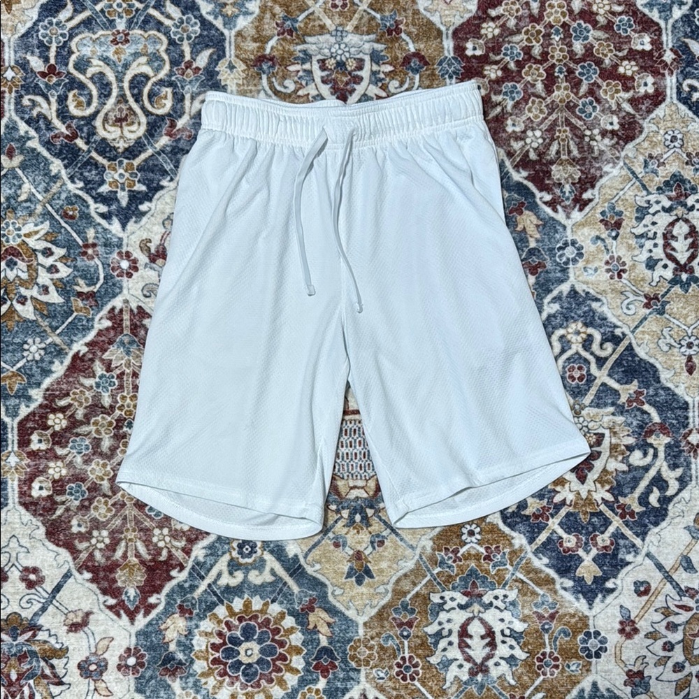 Men's White Athletic Shorts